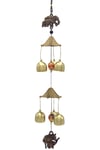 ÇinDünyadan HediyelerDNY-HD100372MS35BKeskin Hediyelik Eşya Ve TekstilFeng Shui Metal Rüzgar Çanı İki Katlı Bereket Filleri 6 Çan