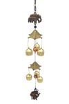 ÇinDünyadan HediyelerDNY-HD100372MS35BKeskin Hediyelik Eşya Ve TekstilFeng Shui Metal Rüzgar Çanı İki Katlı Bereket Filleri 6 Çan