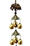 ÇinDünyadan HediyelerDNY-HD100372MS35BKeskin Hediyelik Eşya Ve TekstilFeng Shui Metal Rüzgar Çanı İki Katlı Bereket Filleri 6 Çan