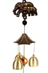 ÇinDünyadan HediyelerDNY-HD100372MS35BKeskin Hediyelik Eşya Ve TekstilFeng Shui Metal Rüzgar Çanı İki Katlı Bereket Filleri 6 Çan