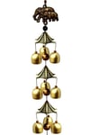 ÇinDünyadan HediyelerDNY-HD100376MS35CKeskin Hediyelik Eşya Ve TekstilFeng Shui Metal Rüzgar Çanı Üç Katlı Bereket Filleri 9 Çan
