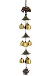 ÇinDünyadan HediyelerDNY-HD100376MS35CKeskin Hediyelik Eşya Ve TekstilFeng Shui Metal Rüzgar Çanı Üç Katlı Bereket Filleri 9 Çan
