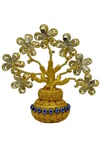 ÇinDünyadan HediyelerDNY-HD100521Keskin Hediyelik Eşya Ve TekstilFeng Shui Altın Bonsai Şans Servet Ağacı Bükülebilir Dallı Çiçekli 22cm