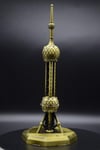 ÇinDünyadan HediyelerDNY-HD100856Keskin Hediyelik Eşya Ve TekstilVintage Metal Shanghai Oriental Pearl Tv Tower Biblo Antik Bronz 18 cm