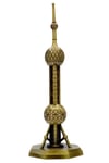 ÇinDünyadan HediyelerDNY-HD100856Keskin Hediyelik Eşya Ve TekstilVintage Metal Shanghai Oriental Pearl Tv Tower Biblo Antik Bronz 18 cm