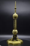 ÇinDünyadan HediyelerDNY-HD100857Keskin Hediyelik Eşya Ve TekstilVintage Metal Shanghai Oriental Pearl Tv Tower Biblo Antik Bronz 25 cm