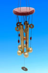 ÇinDünyadan HediyelerDNY-HD101486Keskin Hediyelik Eşya Ve TekstilFeng Shui Metal Rüzgar Çanı Şans Parası Oval S05