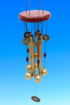 ÇinDünyadan HediyelerDNY-HD101486Keskin Hediyelik Eşya Ve TekstilFeng Shui Metal Rüzgar Çanı Şans Parası Oval S05