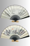 ÇinDünyadan HediyelerDNY-HDYCNSYLPZ60N3SKeskin Hediyelik Eşya Ve TekstilÇin Bambu Keten Kumaş Yelpaze 03BSC Siyah Büyük Boy 60cm No.3S