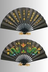 ÇinDünyadan HediyelerDNY-HDYCNSYLPZ60N2SKeskin Hediyelik Eşya Ve TekstilÇin Bambu Keten Kumaş Yelpaze 02BSB Siyah Büyük Boy 60cm No.2S