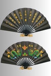 ÇinDünyadan HediyelerDNY-HDYCNSYLPZ60N2SKeskin Hediyelik Eşya Ve TekstilÇin Bambu Keten Kumaş Yelpaze 02BSB Siyah Büyük Boy 60cm No.2S