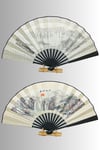 ÇinDünyadan HediyelerDNY-HDYCNSYLPZ60N3SKeskin Hediyelik Eşya Ve TekstilÇin Bambu Keten Kumaş Yelpaze 03BSC Siyah Büyük Boy 60cm No.3S