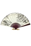 ÇinDünyadan HediyelerDNY-HDYCNYLPZ60N4Keskin Hediyelik Eşya Ve TekstilÇin Bambu Keten Kumaş Yelpaze DK04 Büyük Boy 60cm No.4