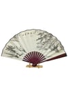 ÇinDünyadan HediyelerDNY-HDYCNYLPZ60N4Keskin Hediyelik Eşya Ve TekstilÇin Bambu Keten Kumaş Yelpaze DK04 Büyük Boy 60cm No.4