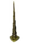 DubaiDünyadan HediyelerDNY-HDMTL750Keskin Hediyelik Eşya Ve TekstilVintage Metal Taşlı Burj Khalifa Biblo Antik Bronz 25 cm Burç Halife