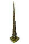 DubaiDünyadan HediyelerDNY-HDMTL750Keskin Hediyelik Eşya Ve TekstilVintage Metal Taşlı Burj Khalifa Biblo Antik Bronz 25 cm Burç Halife