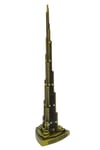 DubaiDünyadan HediyelerDNY-HDMTL750Keskin Hediyelik Eşya Ve TekstilVintage Metal Taşlı Burj Khalifa Biblo Antik Bronz 25 cm Burç Halife