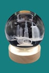 DubaiDünyadan HediyelerDNY-HDYDBA37Keskin Hediyelik Eşya Ve TekstilDubai Kristal Cam Küre 6cm Led Işıklı Usb Kablolu Ahşap Stantlı Gece Lambası