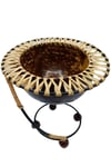 EndonezyaDünyadan HediyelerDNY-HD100576Keskin Hediyelik Eşya Ve TekstilHindistan Cevizi Şekerlik Spiral Coconut Metal Ayaklı Coconat Kase No.2