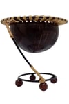 EndonezyaDünyadan HediyelerDNY-HD100576Keskin Hediyelik Eşya Ve TekstilHindistan Cevizi Şekerlik Spiral Coconut Metal Ayaklı Coconat Kase No.2