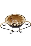 EndonezyaDünyadan HediyelerDNY-HD100575Keskin Hediyelik Eşya Ve TekstilHindistan Cevizi Şekerlik Spiral Coconut Metal Ayaklı Coconat Kase No.1