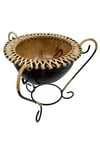 EndonezyaDünyadan HediyelerDNY-HD100575Keskin Hediyelik Eşya Ve TekstilHindistan Cevizi Şekerlik Spiral Coconut Metal Ayaklı Coconat Kase No.1