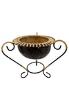 EndonezyaDünyadan HediyelerDNY-HD100575Keskin Hediyelik Eşya Ve TekstilHindistan Cevizi Şekerlik Spiral Coconut Metal Ayaklı Coconat Kase No.1