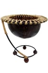 EndonezyaDünyadan HediyelerDNY-HD100576Keskin Hediyelik Eşya Ve TekstilHindistan Cevizi Şekerlik Spiral Coconut Metal Ayaklı Coconat Kase No.2