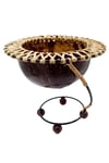 EndonezyaDünyadan HediyelerDNY-HD100576Keskin Hediyelik Eşya Ve TekstilHindistan Cevizi Şekerlik Spiral Coconut Metal Ayaklı Coconat Kase No.2