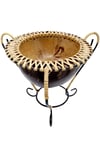 EndonezyaDünyadan HediyelerDNY-HD100575Keskin Hediyelik Eşya Ve TekstilHindistan Cevizi Şekerlik Spiral Coconut Metal Ayaklı Coconat Kase No.1