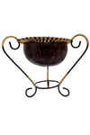 EndonezyaDünyadan HediyelerDNY-HD100575Keskin Hediyelik Eşya Ve TekstilHindistan Cevizi Şekerlik Spiral Coconut Metal Ayaklı Coconat Kase No.1