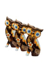 EndonezyaDünyadan HediyelerDNY-HDYOZGBYK02Keskin Hediyelik Eşya Ve TekstilAhşap Aborjin Üçlü Baykuş Dekoratif Biblo No.2 20 cm