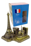 FransaDünyadan HediyelerDNY-HDMTLGD500Keskin Hediyelik Eşya Ve TekstilVintage Metal Fransa Paris Şehri Gold 14 cm