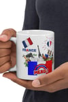 FransaDünyadan HediyelerDNY-HDMUGB06Keskin Hediyelik Eşya Ve TekstilFransa Kupa Bardak 2 Adet Seyahat Hatıra France Mug