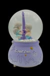 FransaDünyadan HediyelerHDY-JM2302Y01Keskin Hediyelik Eşya Ve TekstilSweet Love Paris Eyfel Kar Küresi Mor Müzikli ve Işıklı 13cm