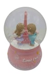 FransaDünyadan HediyelerHDY-JM2302Y02Keskin Hediyelik Eşya Ve TekstilSweet Love Paris Eyfel Kar Küresi Pembe Müzikli ve Işıklı 13cm