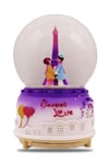 FransaDünyadan HediyelerHDYRK-7K006Keskin Hediyelik Eşya Ve TekstilSweet Love Paris Eyfel Sevgili Kar Küresi Müzikli ve Işıklı Mor 13cm