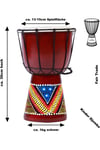 Güney Afrika CumhuriyetiDünyadan HediyelerDNY-HD100267Keskin Hediyelik Eşya Ve TekstilDjembe Davul Darbuka Renkli Afrika El Yapımı 30cm Çocuk Bongo Kongo