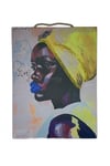 Güney Afrika CumhuriyetiDünyadan HediyelerSMLTBL-164Keskin Hediyelik Eşya Ve TekstilAfrika Kadın Temalı Simli Tablo No:3