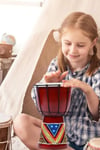 Güney Afrika CumhuriyetiDünyadan Hediyeler25cmdarbukaKeskin Hediyelik Eşya Ve TekstilDjembe Davul Darbuka Renkli Afrika El Yapımı 25cm Çocuk Bongo Kongo No.2