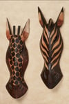 Güney Afrika CumhuriyetiDünyadan Hediyeler00000023Keskin Hediyelik Eşya Ve TekstilAhşap Zürafa Mask 25 cm Dekoratif Duvar Dekoru