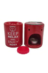 HindistanDünyadan HediyelerDNY-HD100174Keskin Hediyelik Eşya Ve TekstilKeep Relax And Enjoy Rose Seramik Buhurdanlık ve Wax Mum
