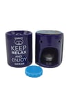 HindistanDünyadan HediyelerDNY-HD100175Keskin Hediyelik Eşya Ve TekstilKeep Relax And Enjoy Ocean Seramik Buhurdanlık ve Wax Mum