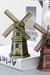 HollandaDünyadan HediyelerDNY-HD100845Keskin Hediyelik Eşya Ve TekstilVintage Metal Hollanda Yel Değirmeni Biblo Antik Bronz 17 cm