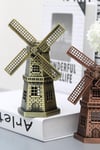 HollandaDünyadan HediyelerDNY-HD100845Keskin Hediyelik Eşya Ve TekstilVintage Metal Hollanda Yel Değirmeni Biblo Antik Bronz 17 cm