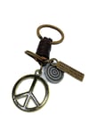 İngiltereDünyadan HediyelerDNY-HD100271Keskin Hediyelik Eşya Ve TekstilMetal Deri Retro Peace Barış Sembolü Anahtarlık