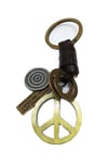 İngiltereDünyadan HediyelerDNY-HD100271Keskin Hediyelik Eşya Ve TekstilMetal Deri Retro Peace Barış Sembolü Anahtarlık