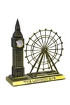 İngiltereDünyadan HediyelerDNY-HD3475Keskin Hediyelik Eşya Ve TekstilVintage Metal İngiltere London Big Ben ve London Eye Biblo 20cm