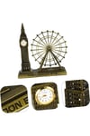 İngiltereDünyadan HediyelerDNY-HD3475Keskin Hediyelik Eşya Ve TekstilVintage Metal İngiltere London Big Ben ve London Eye Biblo 20cm