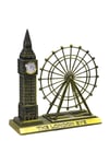 İngiltereDünyadan HediyelerDNY-HD3475Keskin Hediyelik Eşya Ve TekstilVintage Metal İngiltere London Big Ben ve London Eye Biblo 20cm